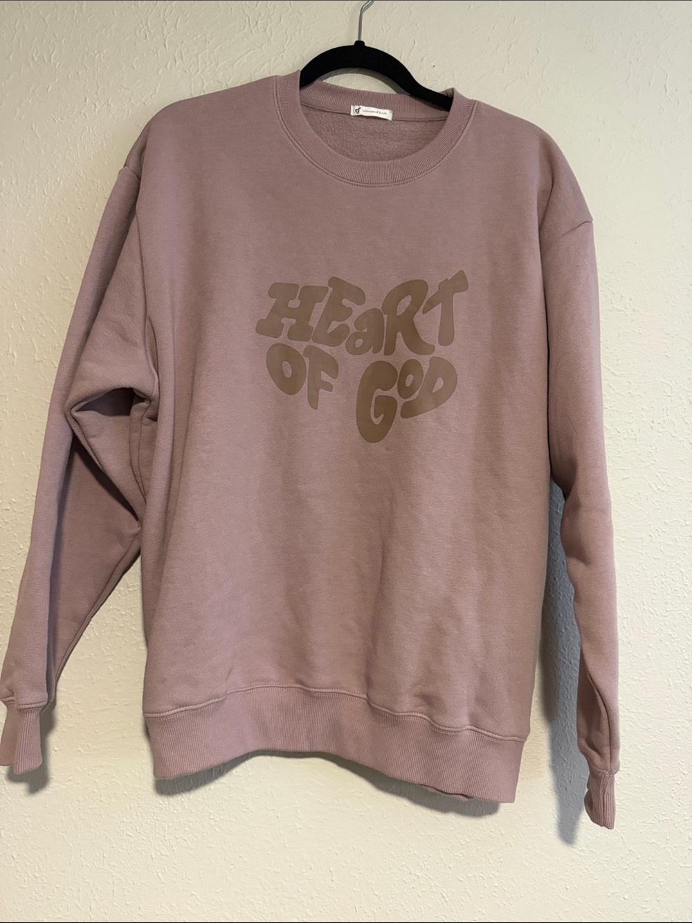 Heart of God Crewneck Sweatshirt in Rose Taupe